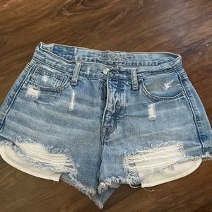 american eagle low pocket jean shorts